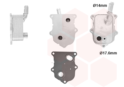 Oliekoeler motorolie Van Wezel 17013709