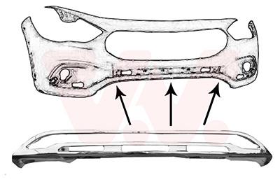 Sier- / beschermingspaneel, bumper Van Wezel 2960580