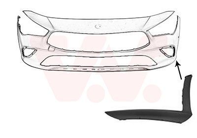 Sier- / beschermingspaneel, bumper Van Wezel 2974581