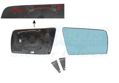 Buitenspiegelglas Van Wezel 3030834