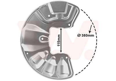 Dekplaat, remschijf Van Wezel 3069372