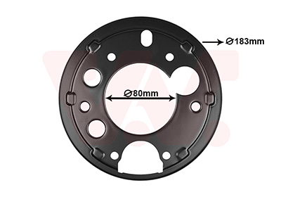 Dekplaat, remschijf Van Wezel 3076374
