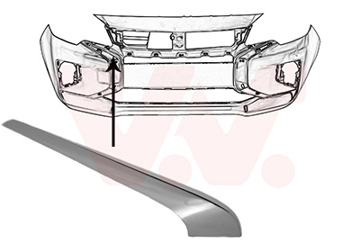 Sier- / beschermingspaneel, bumper Van Wezel 3266582