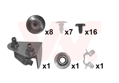 Montageset, motorkap Van Wezel 3341797