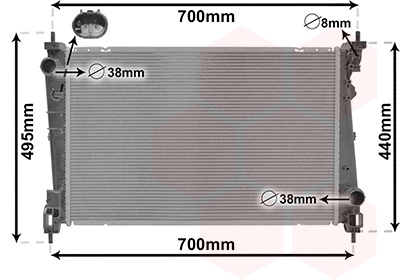 Radiateur Van Wezel 37012702