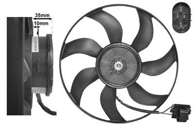 Ventilatorwiel-motorkoeling Van Wezel 3749745