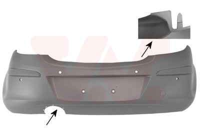 Bumper achter Van Wezel 3750543