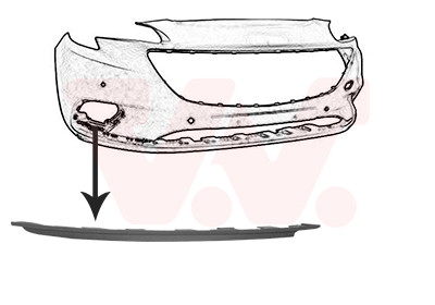 Voorbumper deel Van Wezel 3804582
