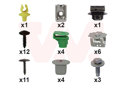 Montageset, bumper Van Wezel 3805794