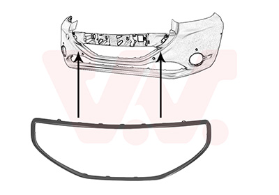 Sier- / beschermingspaneel, bumper Van Wezel 4034584