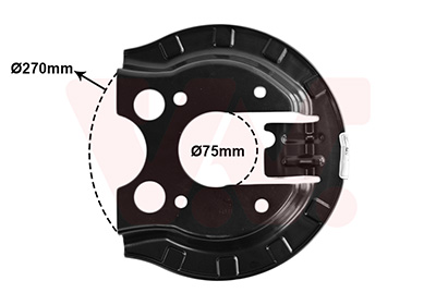 Dekplaat, remschijf Van Wezel 4040373