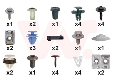 Montageset, achterscherm Van Wezel 4075796