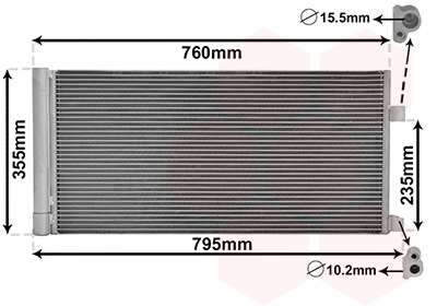 Airco condensor Van Wezel 43005430