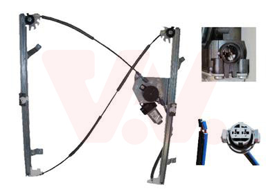 Raammechanisme voor rechts Van Wezel 4312262