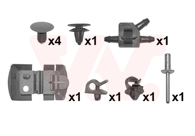 Montageset, motorkap Van Wezel 4341797