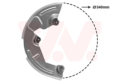 Dekplaat, remschijf Van Wezel 4388371