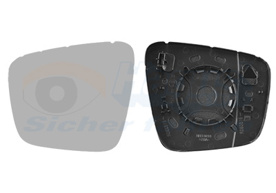 Buitenspiegelglas Van Wezel 4415837