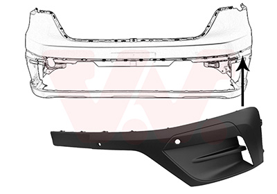 Sier- / beschermingspaneel, bumper Van Wezel 4423583