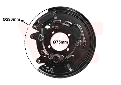 Dekplaat, remschijf Van Wezel 5393374