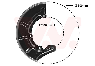 Dekplaat, remschijf Van Wezel 5880373