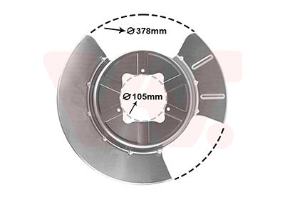 Dekplaat, remschijf Van Wezel 6903373
