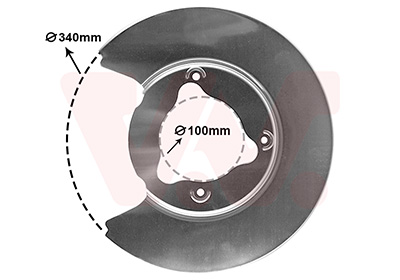 Dekplaat, remschijf Van Wezel 6904373
