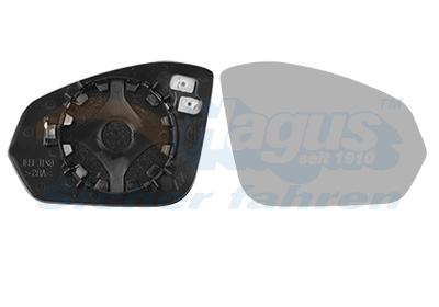 Buitenspiegelglas Van Wezel 7633838