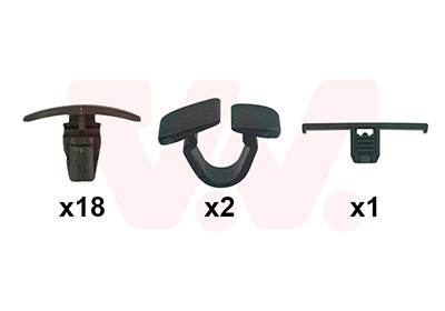 Montageset, motorkap Van Wezel 7644797