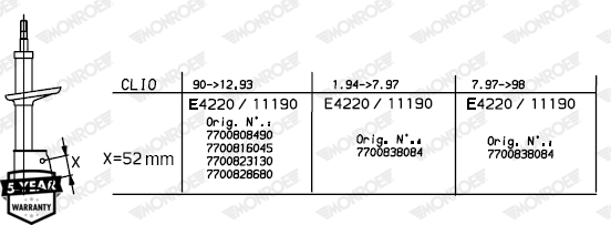 Monroe Schokdemper 11190