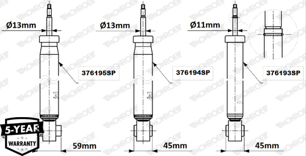 Monroe Schokdemper 376193SP