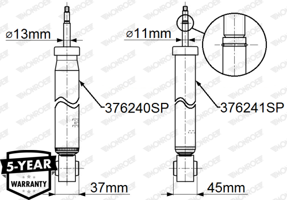 Monroe Schokdemper 376241SP