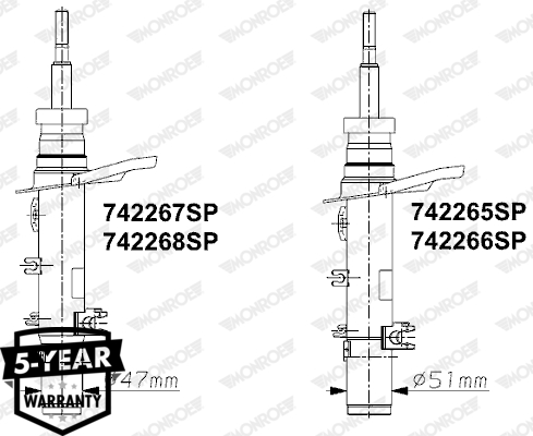 Monroe Schokdemper 742267SP