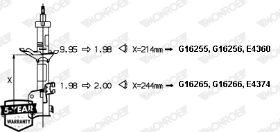 Monroe Schokdemper G16255