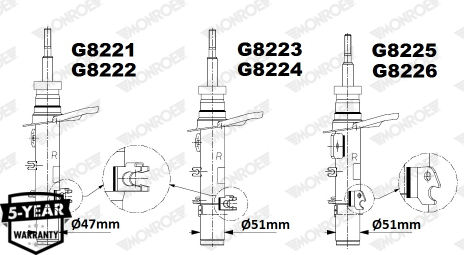 Monroe Schokdemper G8221