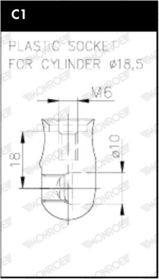 Monroe Gasdemper, Achterruit ML6366