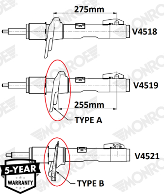 Monroe Schokdemper V4519