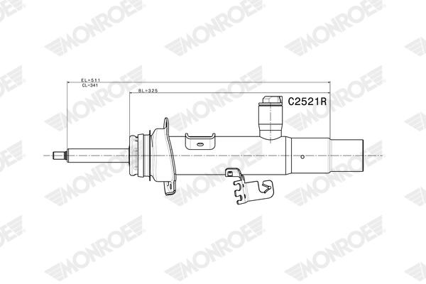 Monroe Schokdemper C2521R