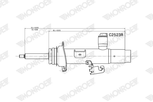 Monroe Schokdemper C2523R