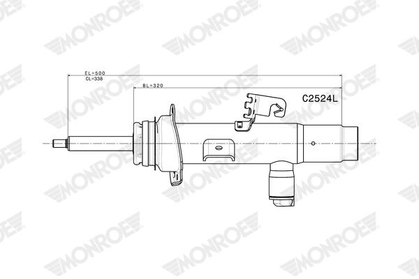 Monroe Schokdemper C2524L