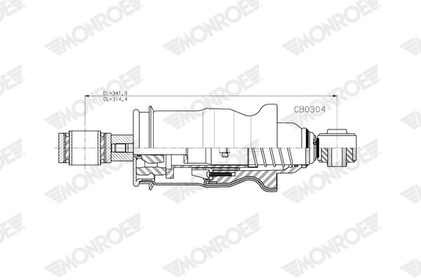 Monroe Demper, cabine-ophanging CB0304