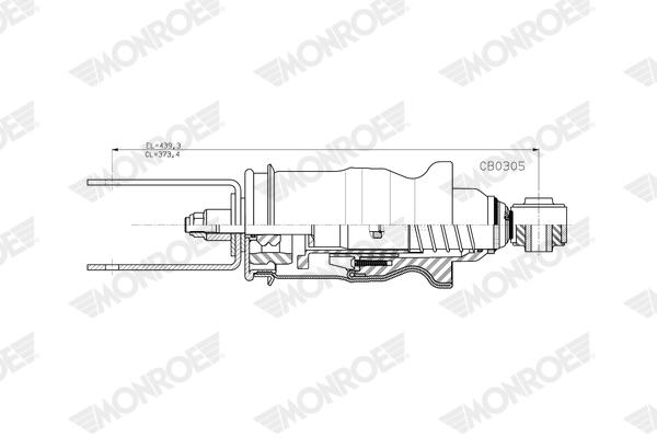 Monroe Demper, cabine-ophanging CB0305