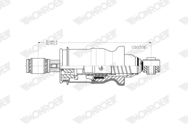 Monroe Demper, cabine-ophanging CB0306