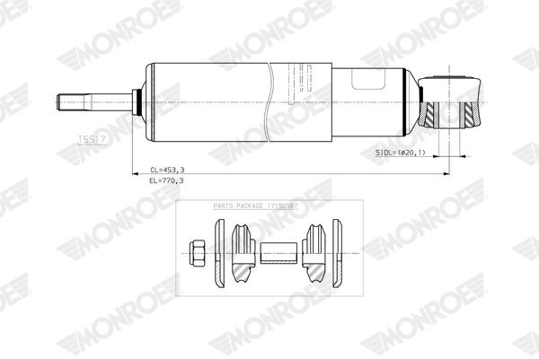 Monroe Schokdemper T5517