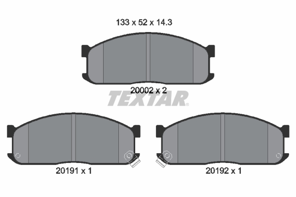 Remblokset Textar 2000201