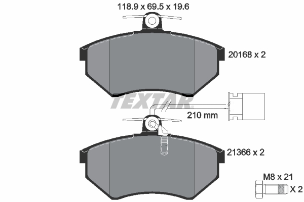 Remblokset Textar 2016805