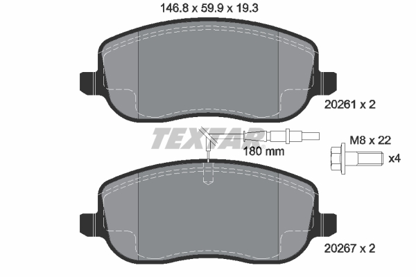 Remblokset Textar 2026101