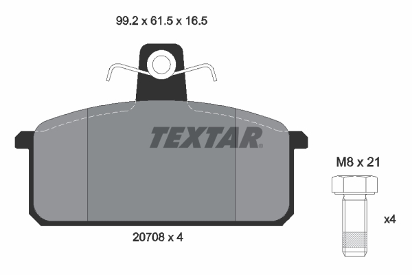 Remblokset Textar 2070803