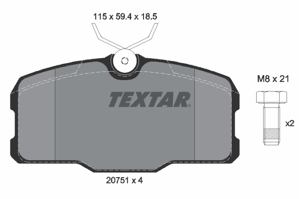 Remblokset Textar 2075101