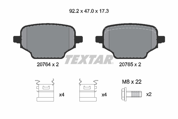 Remblokset Textar 2076401