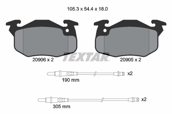 Remblokset Textar 2090603